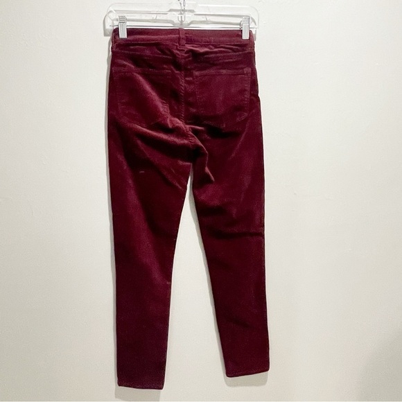 New J CREW FACTORY Women's Raspberry Velvet Midrise Skinny Jeans Raspberry Sz 24 - Picture 2 of 7